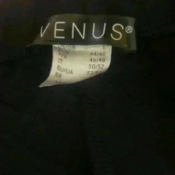 Venus Womens Size L Black Stretch Pants Lace Bottom Pull On - Picture 5 of 5